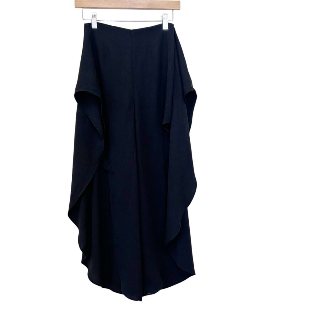 Lulus Black Cropped Pants Flowy Fabric Sides Sz XS